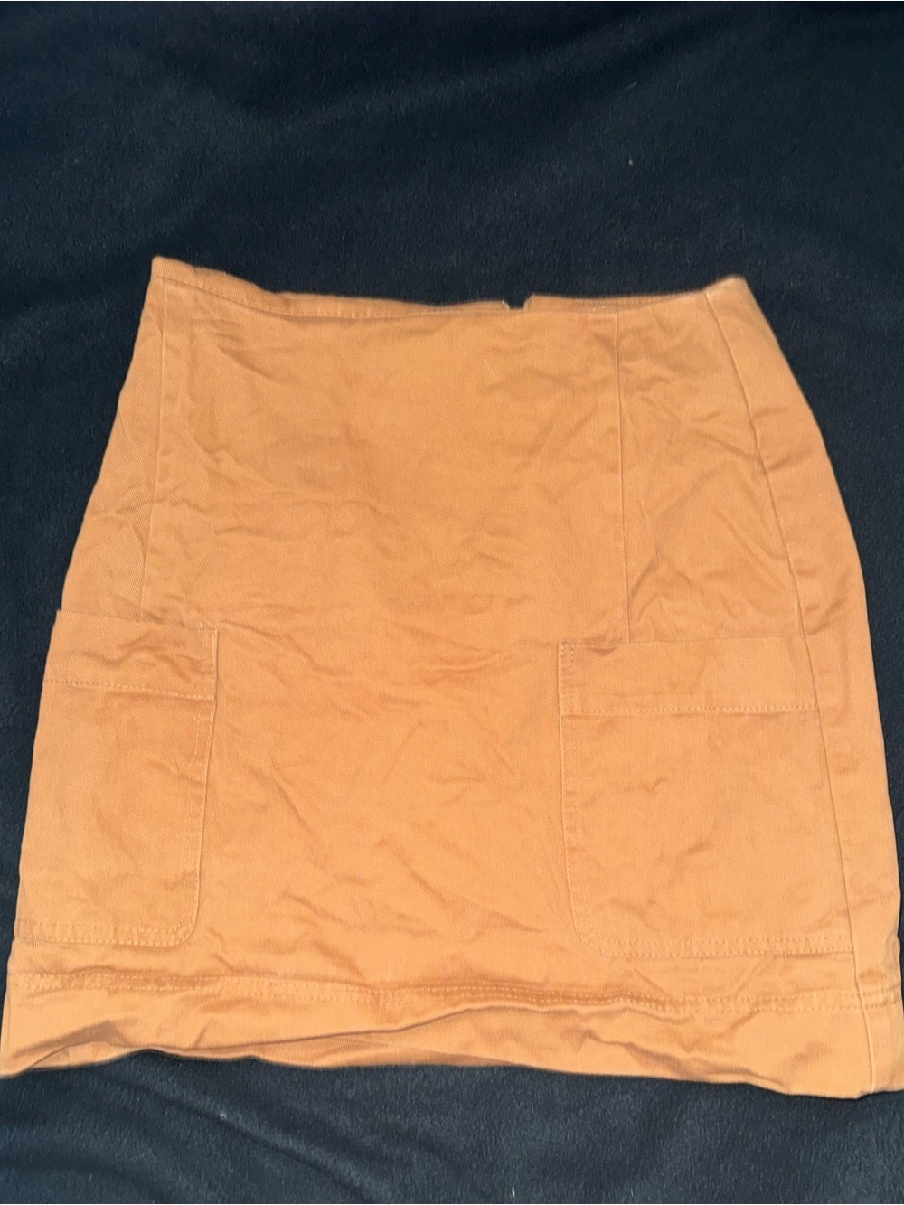 Betina Lou Pocket Mini Skirt in Rust Orange